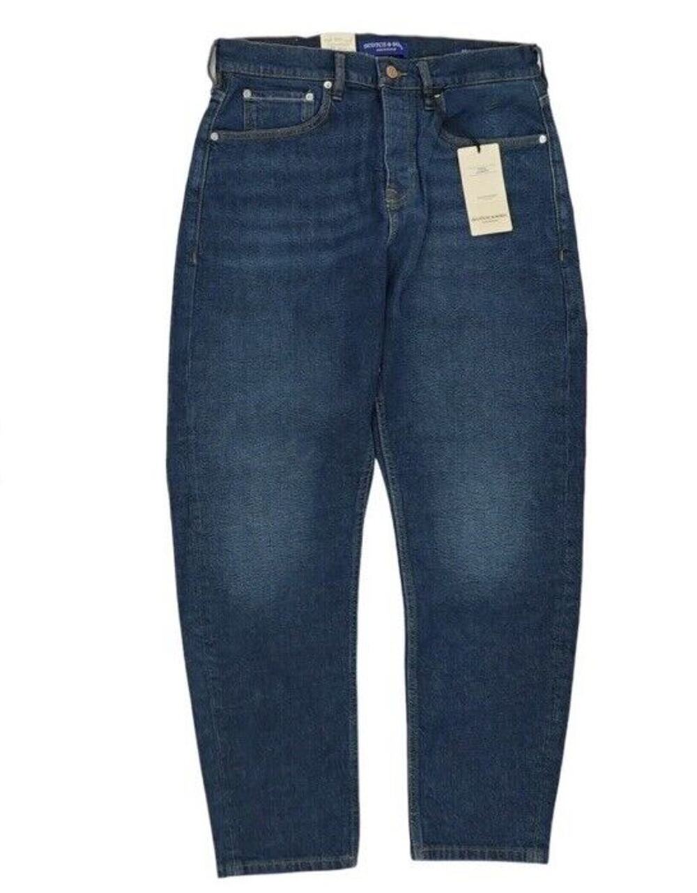 Scotch & Soda Blue Solid Tapered Jeans 31 X 32 NWT Dean